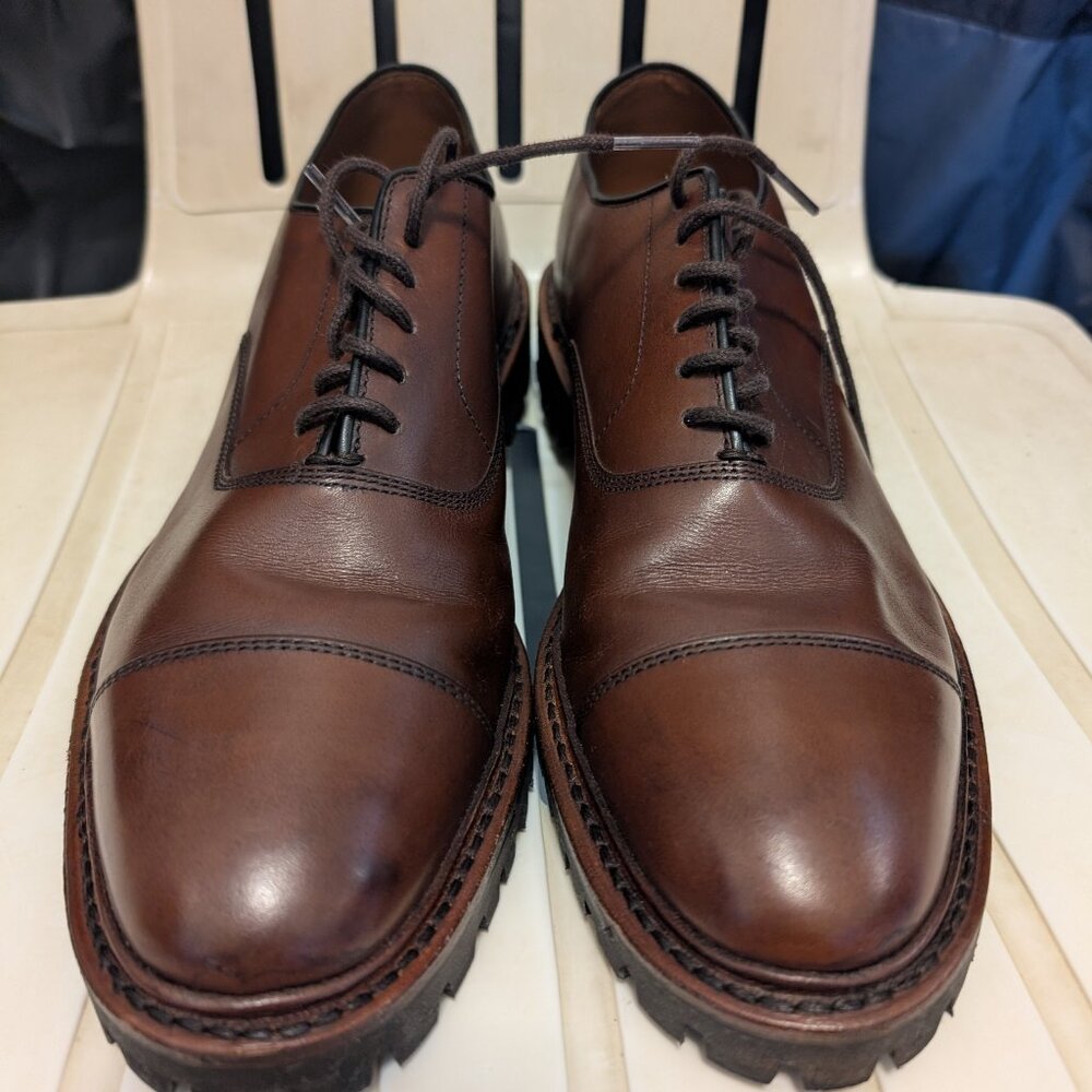 Allen Edmonds Park Avenue Lug Oxford Shoes Sz 9 D - Brown Chilli